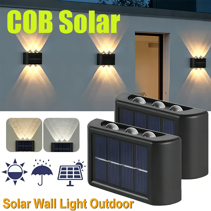 Solar Lamp - مصباح جداري شمسي COB مقاوم للماء