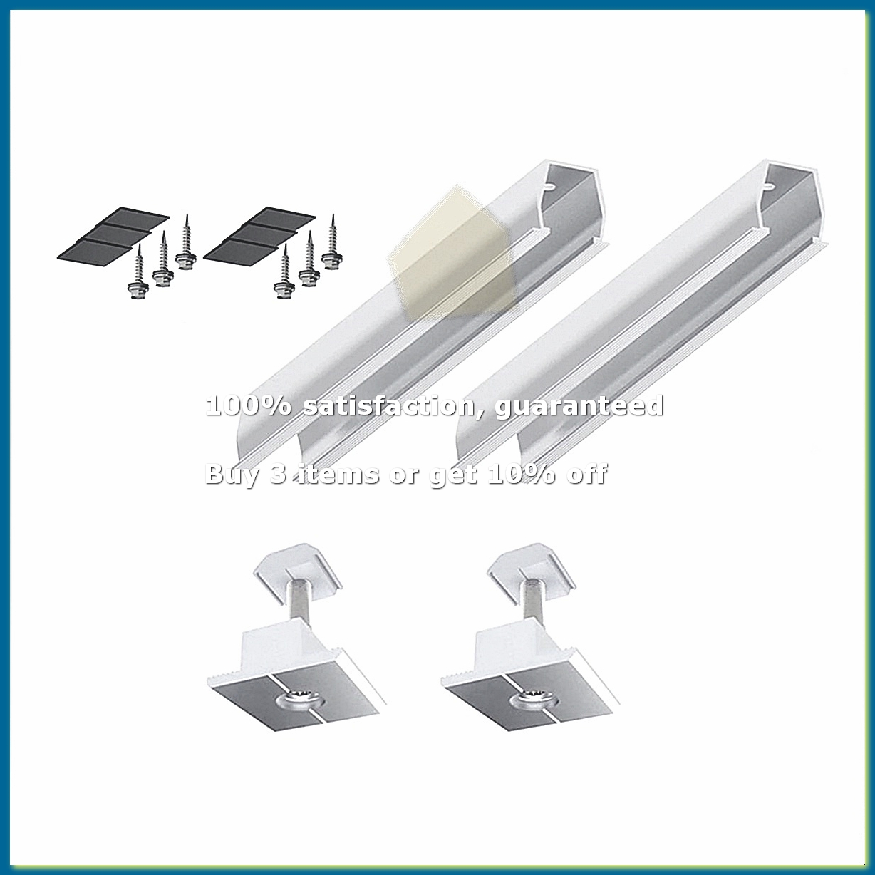 Solar Panel - حامل تثبيت الألواح الشمسية، قضبان تثبيت