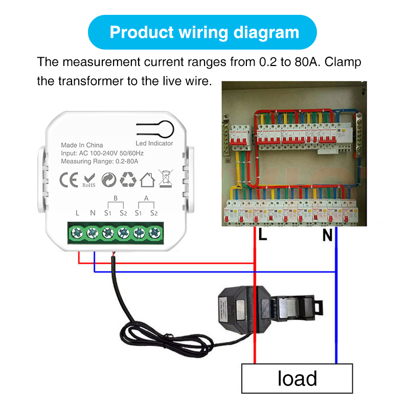 Tuya الذكية واي فاي مقياس الطا - مراجعة Energy Monitor Meter وسعره