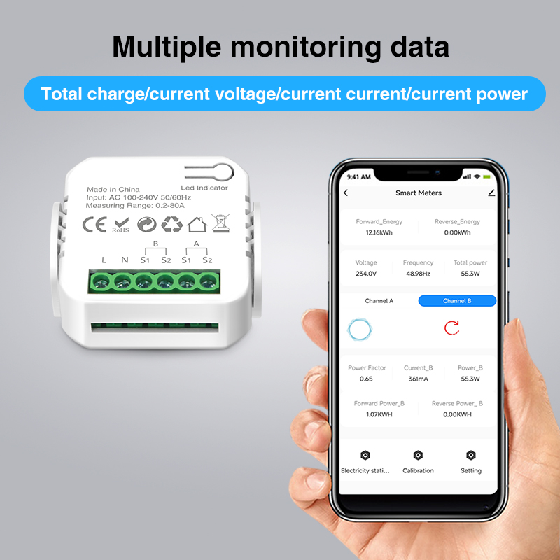 Tuya الذكية واي فاي مقياس الطا - مراجعة Energy Monitor Meter وسعره