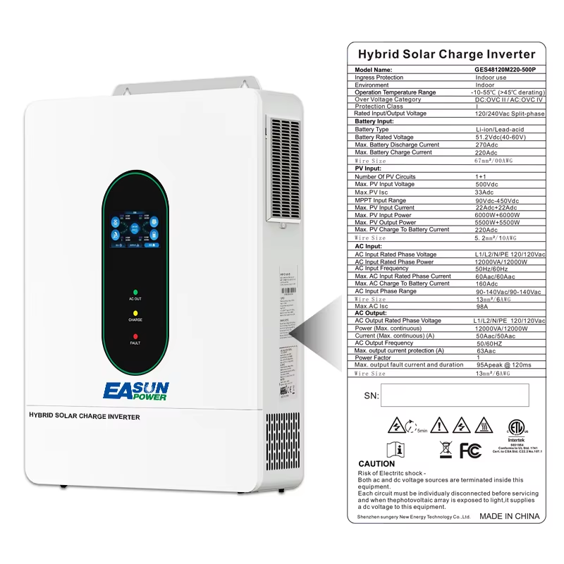 EASUN POWER 12000W 12KW 120V/1 - مراجعة Charge Controller Solar وسعره
