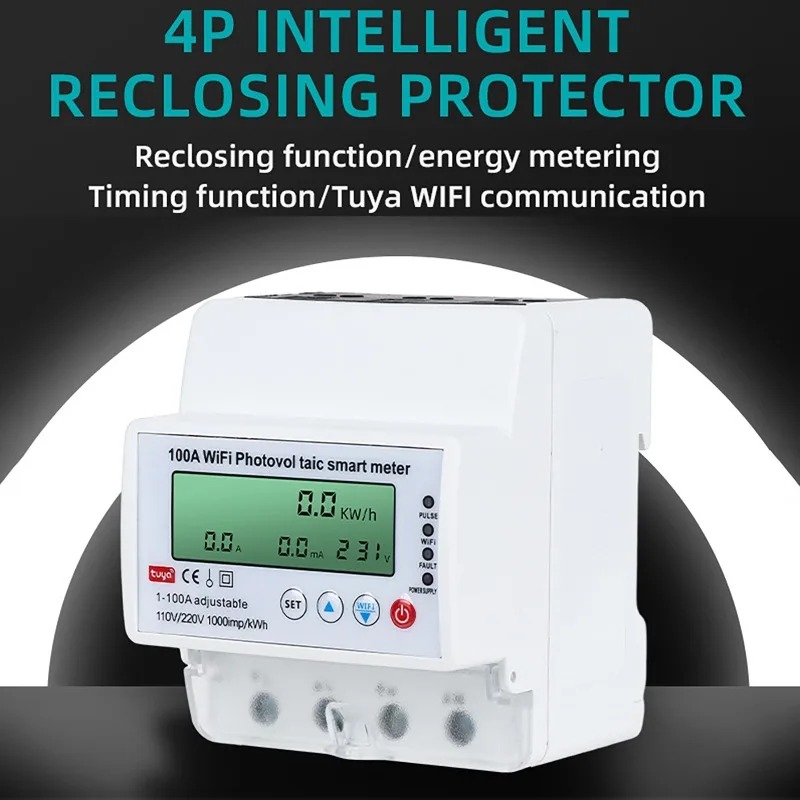 عداد طاقة شمسية ذكي واي فاي 4P - مراجعة Energy Monitor Meter وسعره