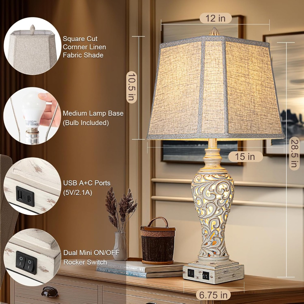 مجموعة مصابيح طاولة بحجم 28.5  - مراجعة Solar Lamp وسعره