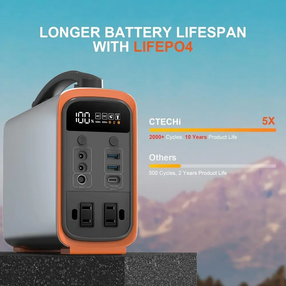 محطة طاقة محمولة Lifepo4 بقدرة - مراجعة Solar Generator وسعره